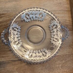 SILVER OVERLAY | serving plate